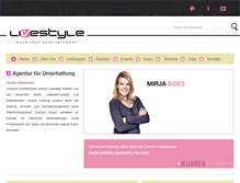 Tablet Screenshot of livestyle-entertainment.de